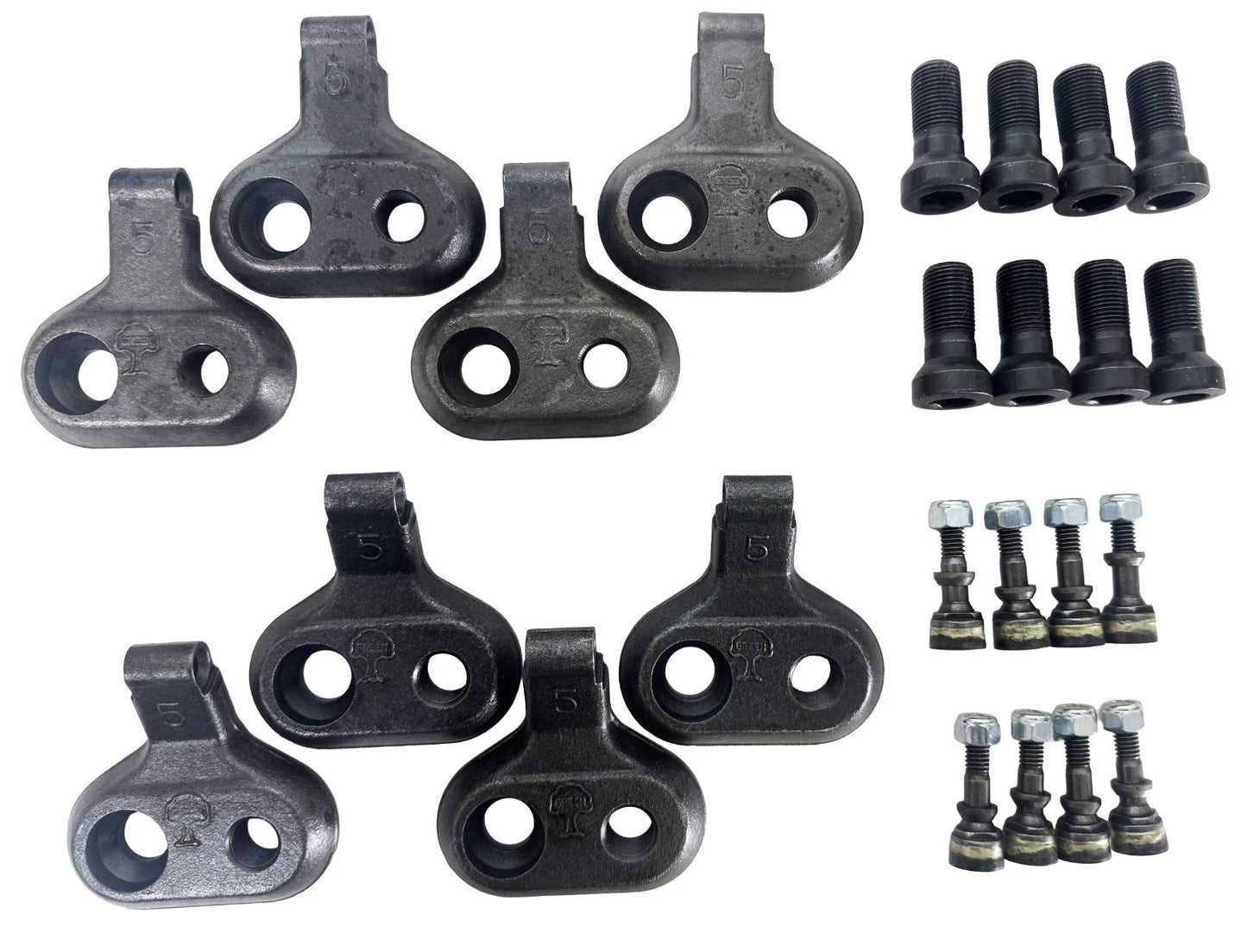 Greenteeth 500 Series Stump Grinder Set of 8 Teeth, 8 Pockets and 8 Bolts 783557-2