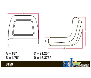 Lawn Tractor Seat for John Deere Riding Mower G100 (GY20554)