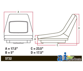 Seat for John Deere Gator / 1200A Replacement Seat (AM116408)