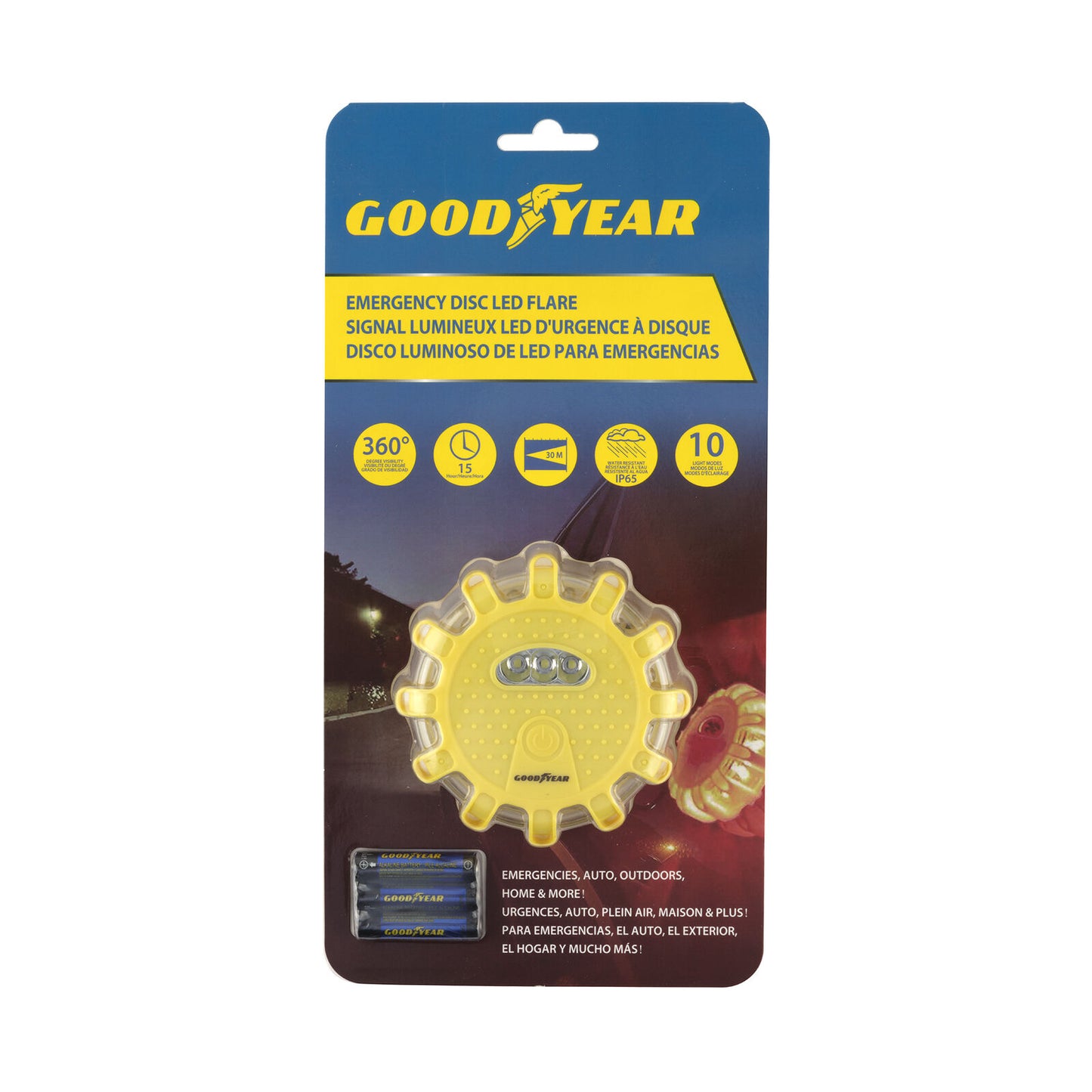 Goodyear Emergency Disc LED Flare Light GY3073