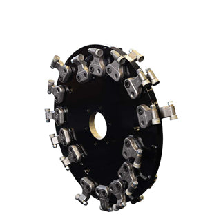 Greenteeth Stump Grinder Wheel Reverse-S Cutting System Kit For Carlton 7015 Welded Shaft RS-7015-WELDED