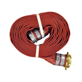 JGB 1-1/2" X 50-ft. Red PVC Discharge Hose MXF Water Shanks (A008-0241-1650)