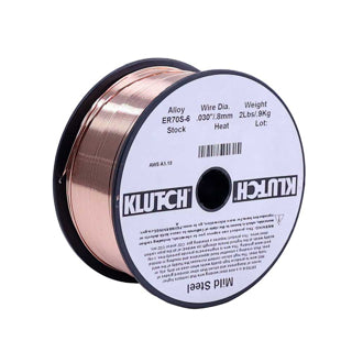Klutch Er70S-6 Carbon Steel Mig Welding Wire 2-Ib. Spool, Size 0.03-In. (5018031)