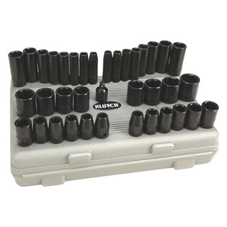 Klutch Drive Impact Socket Set | 3/8-In. And 1/2-In. | Sae And Metric (41552)