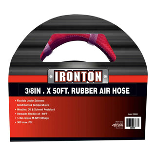 Ironton Rubber Air Hose 3/8" x 50-Ft. (113468)