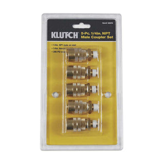 Klutch Male Coupler Set | 1/4-In. | Pack Of 5 (48976)