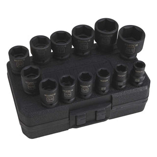 Klutch Sae Drive Impact Socket Set | 1/2-In. | Chrome (41408)