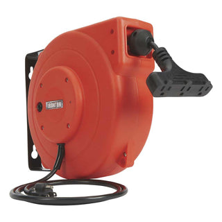 Ironton Retractable Extension Cord Reel 33-Ft. 16/3, Triple Tap (49665)