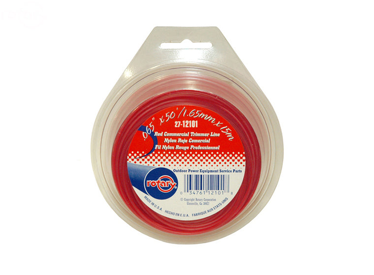 Trimmer Line.065 50' Loop Red Commercial Rotary (12101)