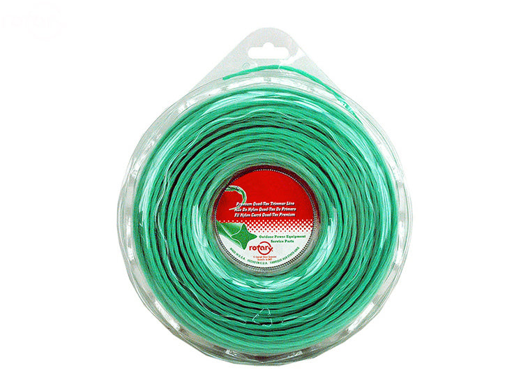 Trimmer Line.105 185' Lge Donut Quad-Tex Twist Green Rotary (12206)
