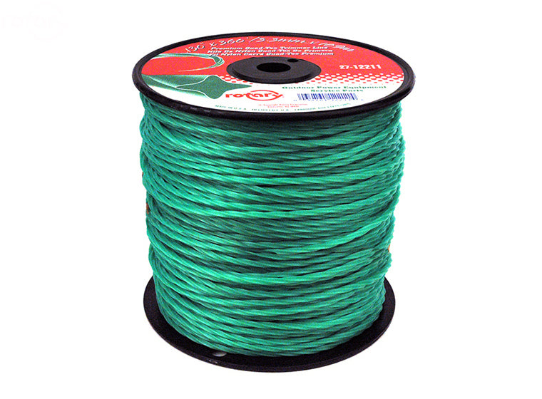 Trimmer Line.130 360' Med Spool Quad-Tex Twist Green Rotary (12211)
