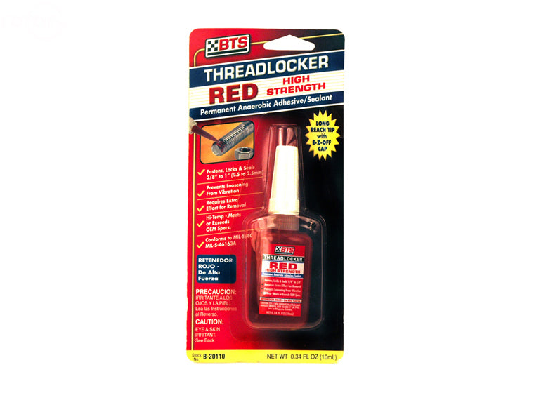 Threadlocker.34 Fl. Oz. Bottle (Red) Rotary (12407)