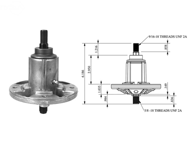 Spindle Assembly For John Deere Rotary (12495)