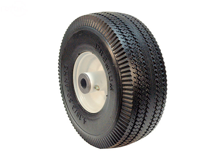 4.10X3.50-4 (410X350X) Flat Free Wheel Assembly Rotary (15087)