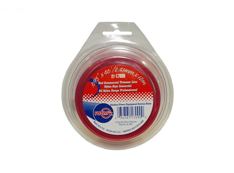 Trimmer Line.095 X 40' Loop Red Rotary (17090)