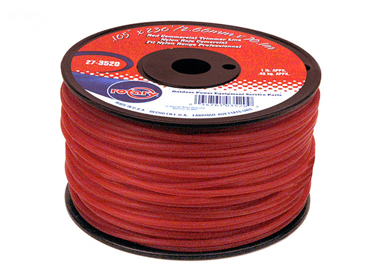 Trimmer Line.105 1Lb Spool Red Commercial Rotary (3520)