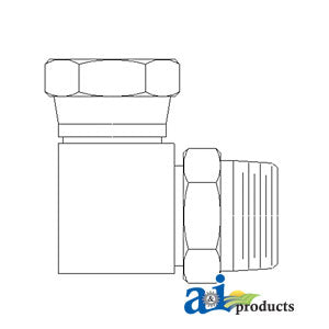 90° Female NPT Swivel X Male ORB Adapter (43B47)