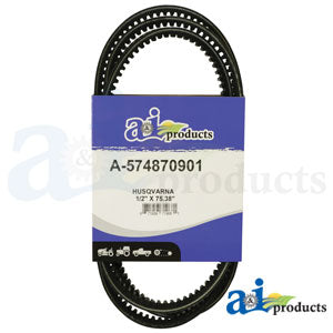 51" x 75.375" Raw Edge Cogged Aramid Cord Drive Belt for Husqvarna (574870901)