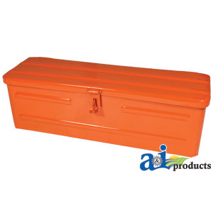 Orange Metal Tool Box for Tractors (5A3OR)