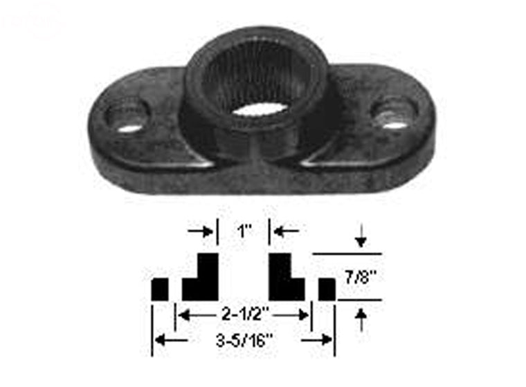 Adaptor Blade Splined 1" (Hub Only)-MTD (Rotary 7119)