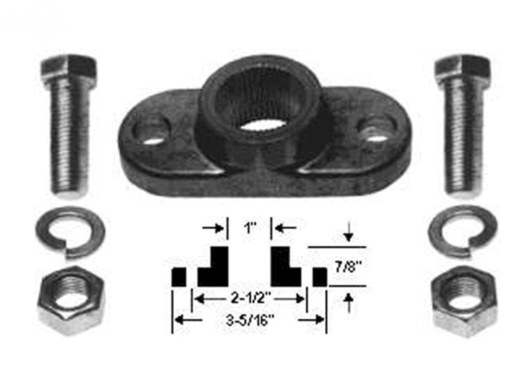 Blade Adaptor Assembly 1" MTD Splined Rotary (7200)