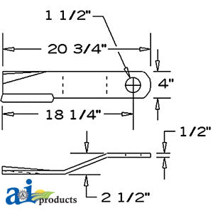 Rotary Cutter Blade for Bush Hog 86665 (86664BH)