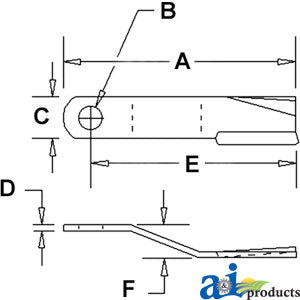 Rotary Cutter Blade for John Deere WP86665 (86665BH)