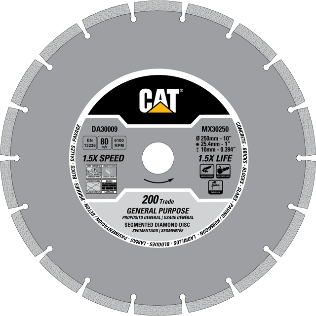 Caterpillar® 200 Trade Segmented General Purpose Diamond Blade 7" (DA30007U)