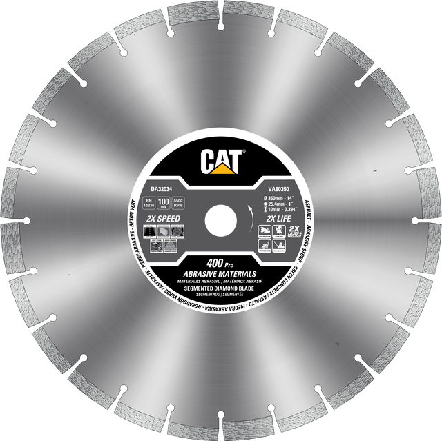 Caterpillar® 400 Pro Laser Welded Narrow Gullet Asphalt Diamond Blade 14" (DA32034U)