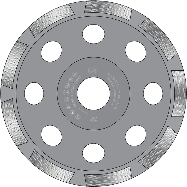 Caterpillar® 300 Trade Single Row Diamond Grinder 5/8" 11 Thread 5" (DA36002)