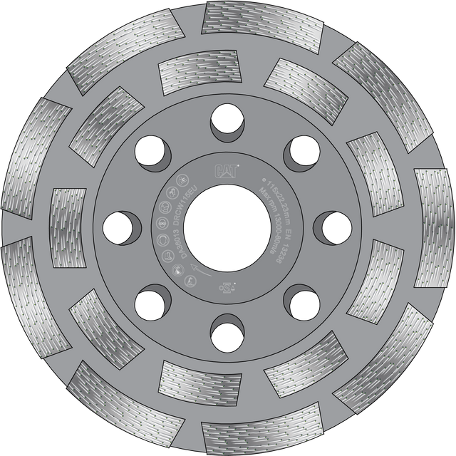 Caterpillar® 300 Trade Double Row Diamond Grinder 5/8" 11 Thread 5" (DA36010)