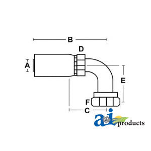 (HC-FFX90L) Female Seal Lok - Swivel - 90° Elbow Long (FFX90L-12-12)