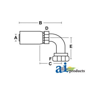 (HC-FFX90) Female Seal Lok - Swivel 90° Elbow (FFX90-16-16)