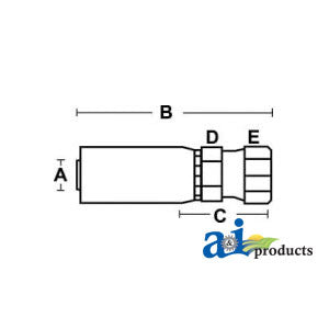 (HC-F-JISX) Female JIS 30° Seat - Swivel - Straight (F-JISX-10-10)