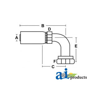 (HC-FJX90) Female JIC 37° - Swivel - 90° Elbow (FJX90-16-16)
