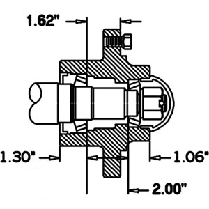 6 Bolt on 6.00" Hub w/ Cups, 4,570 lbs. (H45706)