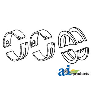 Main Bearing Set (.010", set of 3) for Massey Ferguson Tractor 830511FL-010 (34K60010)