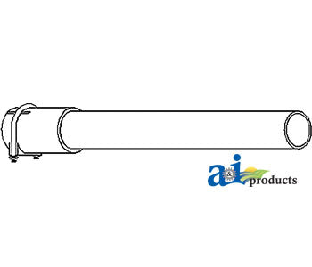 3.75" ID 48" Straight Exhaust Pipe Agco 79023455V (S334X48)