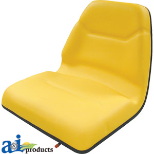 Deluxe Cushion Michigan Style Yellow Tractor Seat with Slide (TMS111YL)