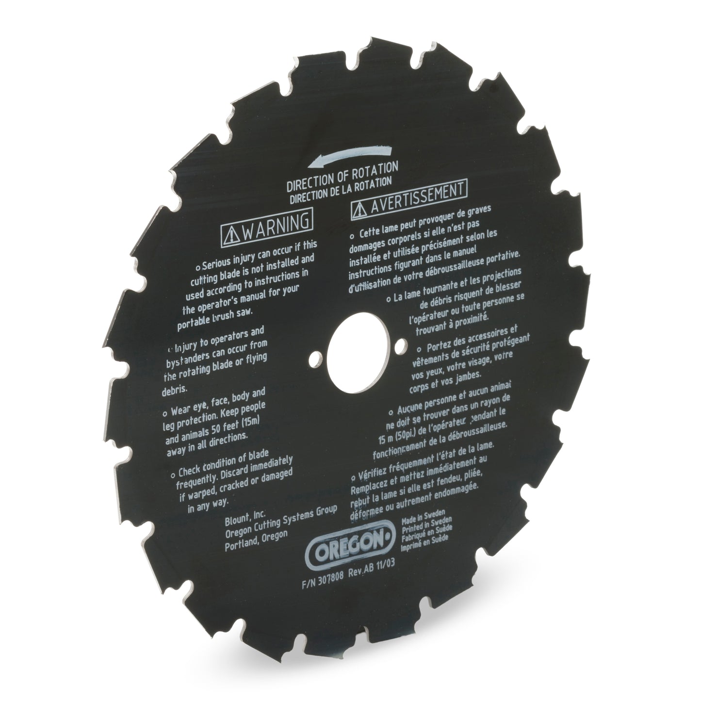 8" EIA Brush Cutter Blade, 22 Teeth
