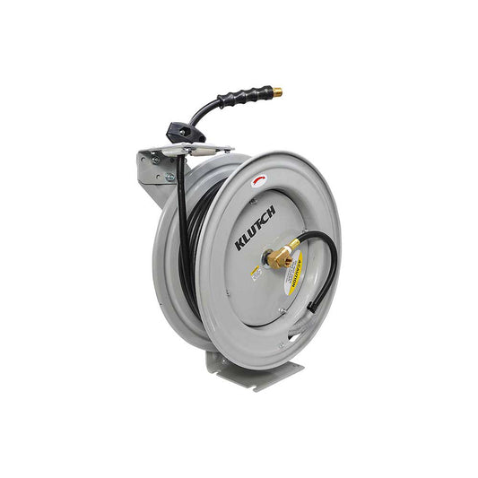 1/2" X 50' Klutch Auto Rewind Air Compressor Hose Reel With Rubber Hose (73429)