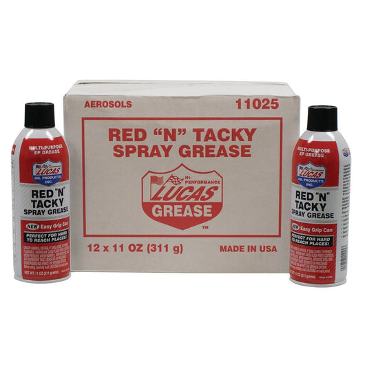 12 Lucas Oil Red "N" Tacky Aerosol Spray 11 Ounce Cans (Stens 051-500)