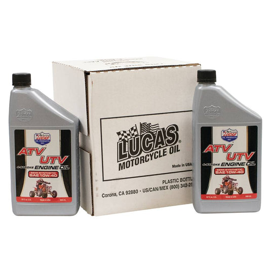 6 Lucas Oil ATV Semi-synthetic SAE 10W-40, Six 32 Ounce Bottles (Stens 051-506)