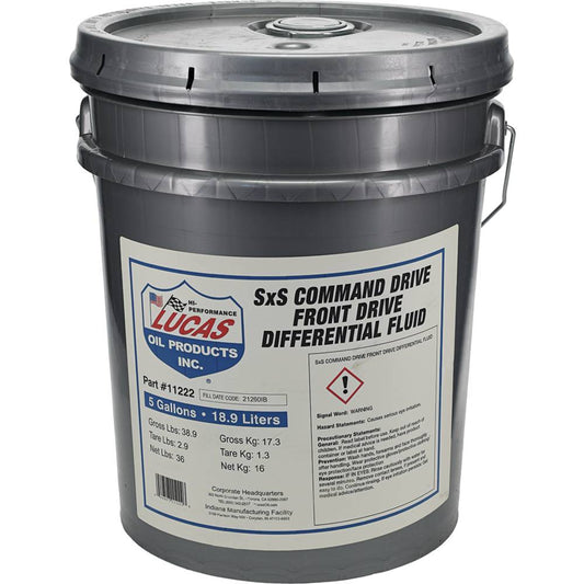 Lucas Oil Synthetic SxS Command Drive Front Differential Fluid 5 Gallon Pail (Stens 051-956)