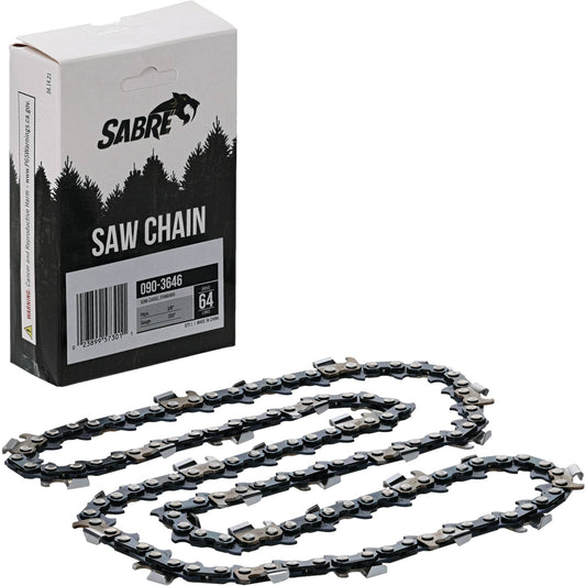 Sabre Chain Pre-Cut Loop 64 DL 3/8", .050", Semi-Chisel Standard (Stens 090-3646)