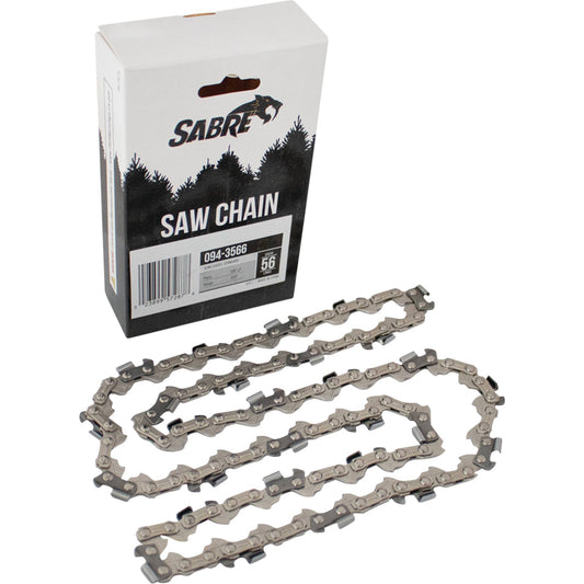 Sabre Chain Pre-Cut Loop 56 DL 3/8" LP, .050", Semi-Chisel Standard (Stens 094-3566)
