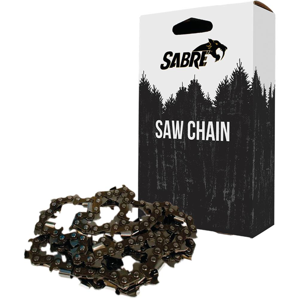 Sabre Chain Pre-Cut Loop 55 DL 3/8" LP, .043", Semi-Chisel Reduced Kickback (Stens 094-5556)