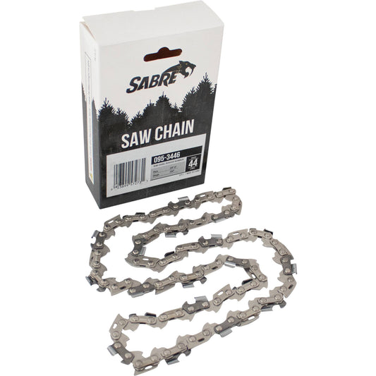 Sabre Chain Pre-Cut Loop 44 DL 3/8" LP, .050", Semi-Chisel Reduced Kickback (Stens 095-3446)