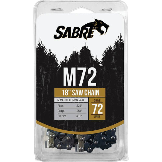 Sabre Chain Loop Clamshell 72 DL .325, .050, Semi-Chisel Standard (Stens 096-3726C)