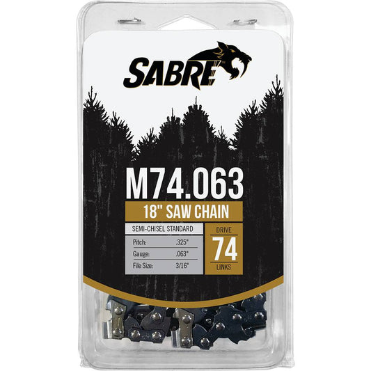 Sabre Chain Loop Clamshell 74 DL .325, .063, Semi-Chisel Standard (Stens 096-5746C)